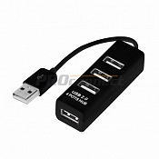 Разветвитель USB на 4 порта черный REXANT
