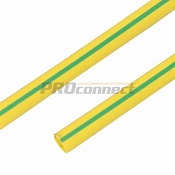 Термоусадочная трубка REXANT 20,0/10,0 мм, желто-зеленая, упаковка 10 шт. по 1 м