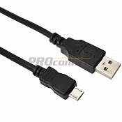 Кабель USB (шт. micro USB - шт.USB A) 3 метра, черный REXANT