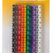 Кабельный маркер (клипса), ø 4...6 мм, цифры 0-9, 10 цветов, блистер (MR-55) REXANT
