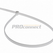 Хомут-стяжка кабельная нейлоновая REXANT 400 x4,8 мм, белая, упаковка 100 шт.