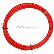 Протяжка кабельная REXANT (мини УЗК в бухте), стеклопруток, d=3,5 мм 30 м, красная