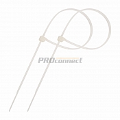 Хомут-стяжка кабельная нейлоновая PROconnect 350 x4,8 мм, белая, упаковка 100 шт.