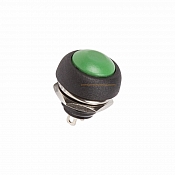 Выключатель-кнопка  250V 1А (2с) OFF-(ON)  Б/Фикс  зеленая  Micro  REXANT