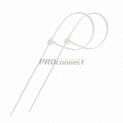 Хомут-стяжка кабельная нейлоновая PROconnect 150 x2,5 мм, белая, упаковка 100 шт.