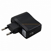 Сетевое зарядное устройство USB 220 V (СЗУ) (5 V, 1000 mA) черное
