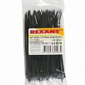 Хомут-стяжка кабельная нейлоновая REXANT 150 x2,5 мм, черная, упаковка 100 шт.