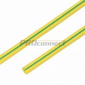 Термоусадочная трубка REXANT 10,0/5,0 мм, желто-зеленая, упаковка 50 шт. по 1 м