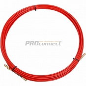 Протяжка кабельная REXANT (мини УЗК в бухте), стеклопруток, d=3,5 мм 15 м, красная