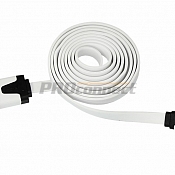 USB кабель для iPhone 5/6/7 моделей slim шнур плоский 1 м белый