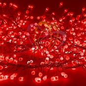 Гирлянда "Мишура LED"  3 м  прозрачный ПВХ, 288 диодов, цвет красный
