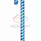 Елочная фигура "Карамельная палочка" 121 см, цвет синий/белый