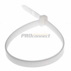 Хомут-стяжка кабельная нейлоновая REXANT 450 x7,6 мм, белая, упаковка 100 шт.