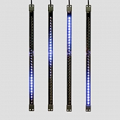 Сосулька светодиодная 50 см, 9,5V, двухсторонняя, 32х2 светодиодов, пластиковый корпус черного цвета, цвет светодиодов синий