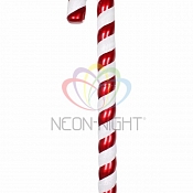 Елочная фигура "Карамельная палочка" 121 см, цвет красный/белый