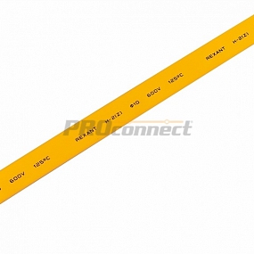 Термоусадочная трубка REXANT 10,0/5,0 мм, желтая, упаковка 50 шт. по 1 м