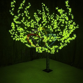 Светодиодное дерево "Сакура", высота 1,5м, диаметр кроны 1,8м, зеленые светодиоды, IP 65, понижающий трансформатор в комплекте, NEON-NIGHT