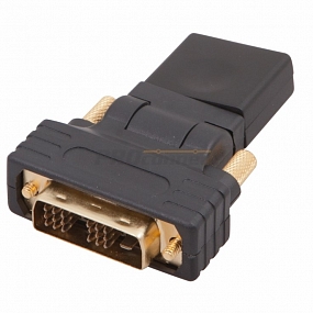 Переходник штекер DVI-D - гнездо HDMI, поворотный  REXANT