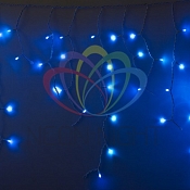 Гирлянда Айсикл (бахрома) светодиодный, 4,8 х 0,6 м, белый провод, 230 В, диоды синие,  152 LED