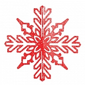 Елочная фигура "Снежинка ажурная 3D", 35 см, цвет красный