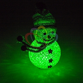 Фигура светодиодная "Снеговик" 10см, RGB