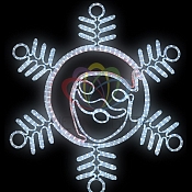Фигура "Снежинка с Дедом Морозом" размер 107*95см, 14м дюралайт  NEON-NIGHT