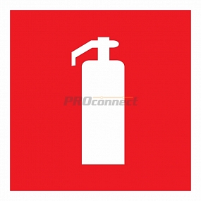 Наклейка знак пожарной безопасности "Огнетушитель"100*100 мм Rexant