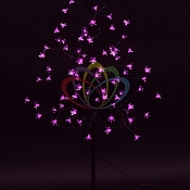 Дерево комнатное "Сакура", коричневый цвет ствола и веток, высота 1.2 метра, 80 светодиодов розового цвета, трансформатор IP44  NEON-NIGHT