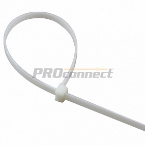 Хомут-стяжка кабельная нейлоновая REXANT 150 x2,5 мм, белая, упаковка 100 шт.