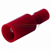 Разъем штекерный полностью изолированный штекер 4 мм 0.5-1.5 мм² (РШПи-п 1.5-4/РШИп 1,25-4) красный REXANT