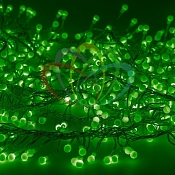 Гирлянда "Мишура LED"  6 м  прозрачный ПВХ, 576 диодов, цвет зеленый
