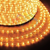 Дюралайт LED, постоянное свечение (2W) - желтый, 30 LED/м, бухта 100м
