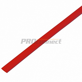 Термоусадочная трубка REXANT 6,0/3,0 мм, красная, упаковка 50 шт. по 1 м
