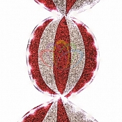 Фигура "Карамель" бархатная, с постоянным свечением, размеры 60*30 см (45 БЕЛЫХ светодиодов)