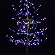 Дерево комнатное "Сакура", ствол и ветки фольга, высота 1.5 метра, 120 светодиодов синего цвета, трансформатор IP44  NEON-NIGHT