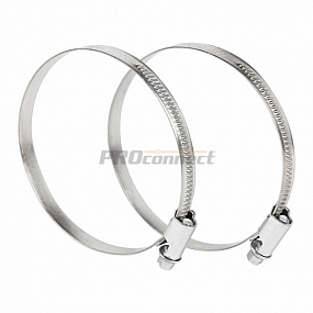 Хомут-стяжка кабельная стальная червячная REXANT 70-90 мм, упаковка 25 шт.