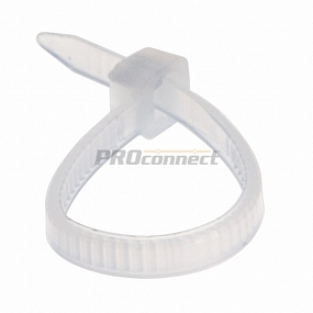 Хомут-стяжка кабельная нейлоновая REXANT 100 x2,5 мм, белая, упаковка 100 шт.