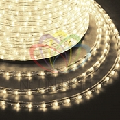 Дюралайт LED, постоянное свечение (2W) - ТЕПЛЫЙ БЕЛЫЙ, 30 LED/м, бухта 100м