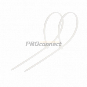 Хомут-стяжка кабельная нейлоновая REXANT 150 x3,6 мм, белая, упаковка 100 шт.