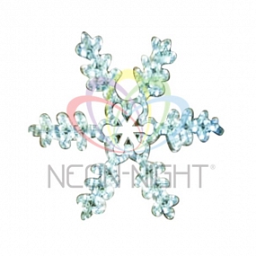 Фигура световая "Снежинка резная" цвет белый, размер  45*38 см  NEON-NIGHT