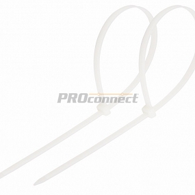 Хомут-стяжка кабельная нейлоновая REXANT 500 x7,6 мм, белая, упаковка 100 шт.