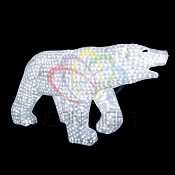 Акриловая светодиодная фигура "Белый медведь" 100х175см, 1976 светодиодов, IP 65, понижающий трансформатор в комплекте, NEON-NIGHT