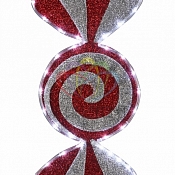 Фигура "Карамель" бархатная, размеры 60*30 см (42 БЕЛЫХ светодиодов)