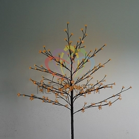 Дерево комнатное "Сакура", коричневый цвет ствола и веток, высота 1.2 метра, 80 светодиодов теплого белого цвета, трансформатор IP44  NEON-NIGHT