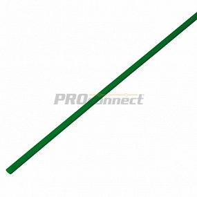 Термоусадочная трубка REXANT 2,5/1,25 мм, зеленая, упаковка 50 шт. по 1 м