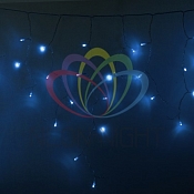 Гирлянда Айсикл (бахрома) светодиодный, 4,8 х 0,6 м, прозрачный провод, 230 В, диоды синие,  176 LED NEON-NIGHT