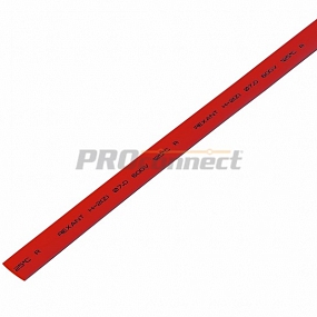 Термоусадочная трубка REXANT 8,0/4,0 мм, красная, упаковка 50 шт. по 1 м