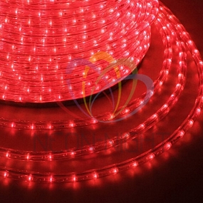 Дюралайт LED, постоянное свечение (2W) - красный, 36 LED/м, бухта 100м Neon-Night