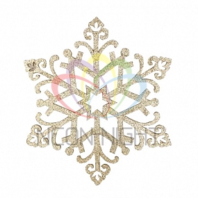 Елочная фигура "Снежинка "Снегурочка", 81 см, цвет золотой