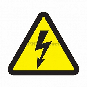 Наклейка знак электробезопасности "Опасность поражения электротоком "100*100*100 мм Rexant